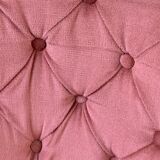 Pink velvet padded toad chair