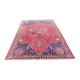Handmade Persian rug, grey wool, knotted burgundy, 200x300cm