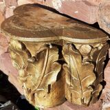 Gilded carved wooden capital, 18th century.