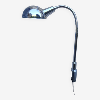 Lampe d'atelier flexible chromée