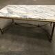 Table basse dorée années 60/70