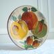 Vintage plate signed Puigdemont stylized ruit patterns