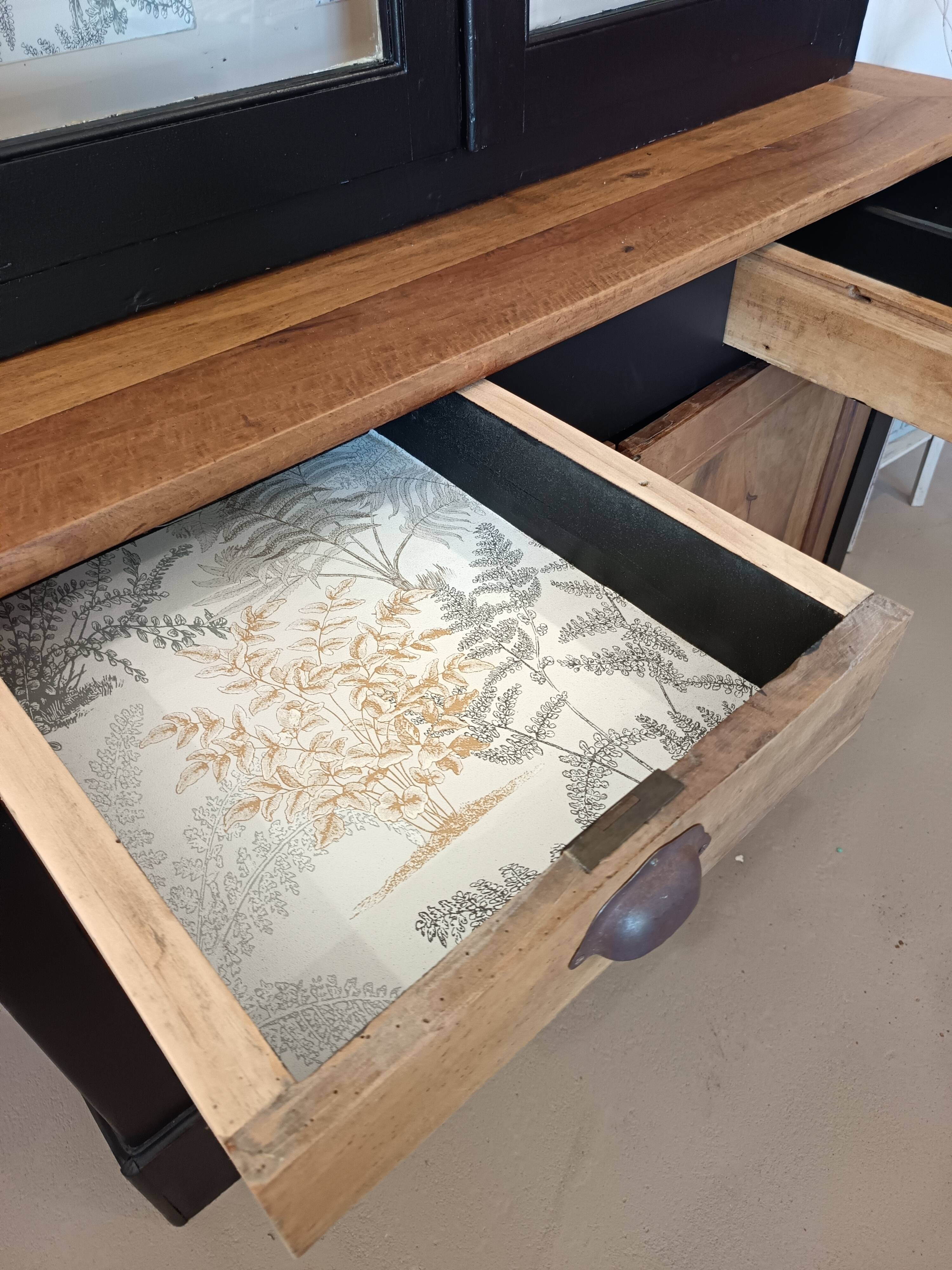 Buffet, vaisselier, bibliothèque vitrée ancienne