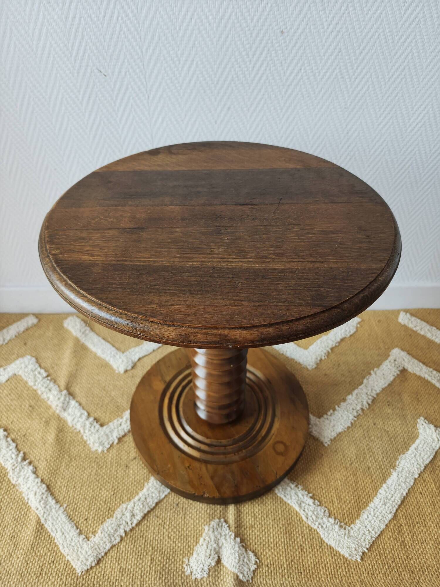 Wooden turned gueridon in the style of Charles Dudouyt – 1940s-50s