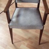 Bedroom armchair in wood and skaî