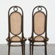 Set of 2 Vintage Bentwood "Long John" Thonet Design High Dining Chairs