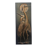 Rare Wall Wood Relief Sculpture of Herons, 1960s