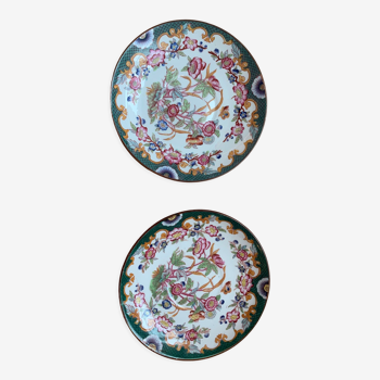 2 assiettes en porcelaine Sarreguemines