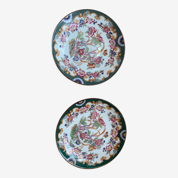 2 Sarreguemines porcelain plates