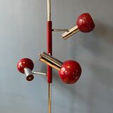 Vintage Wilko Eyeball Floor Lamp in Bordeaux Red | Space Age Lamp