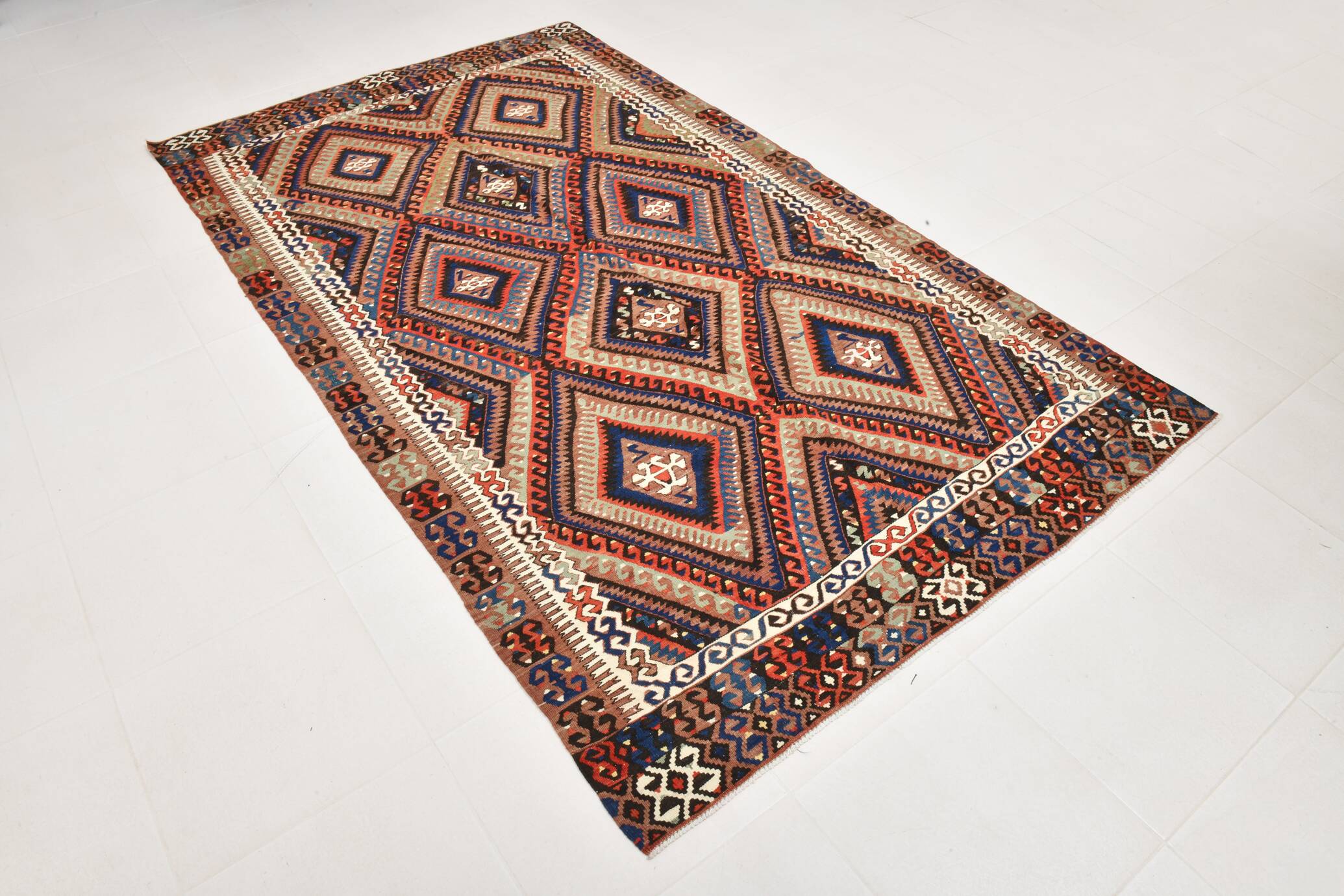 Mid Century Modern Turkish Kilim Rug, 157x265 Cm