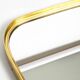Small solid Mid Century brass wall mirror by Münchener Zierspiegel