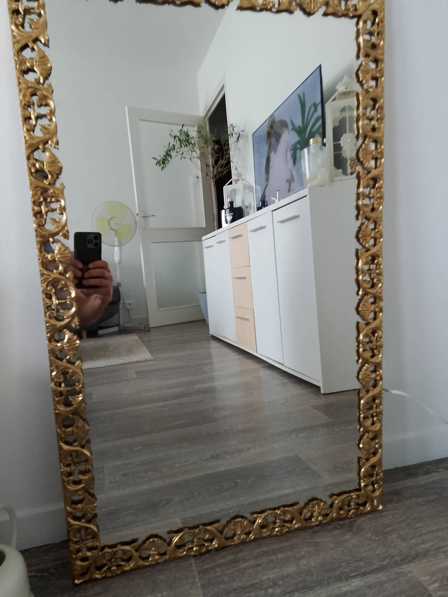 Brass mirror