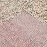 9x11 Pale Pink Large Kilim Rug, 265x329Cm