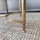 Table basse en laiton et marbre