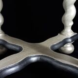 Pearly side table with twisted feet