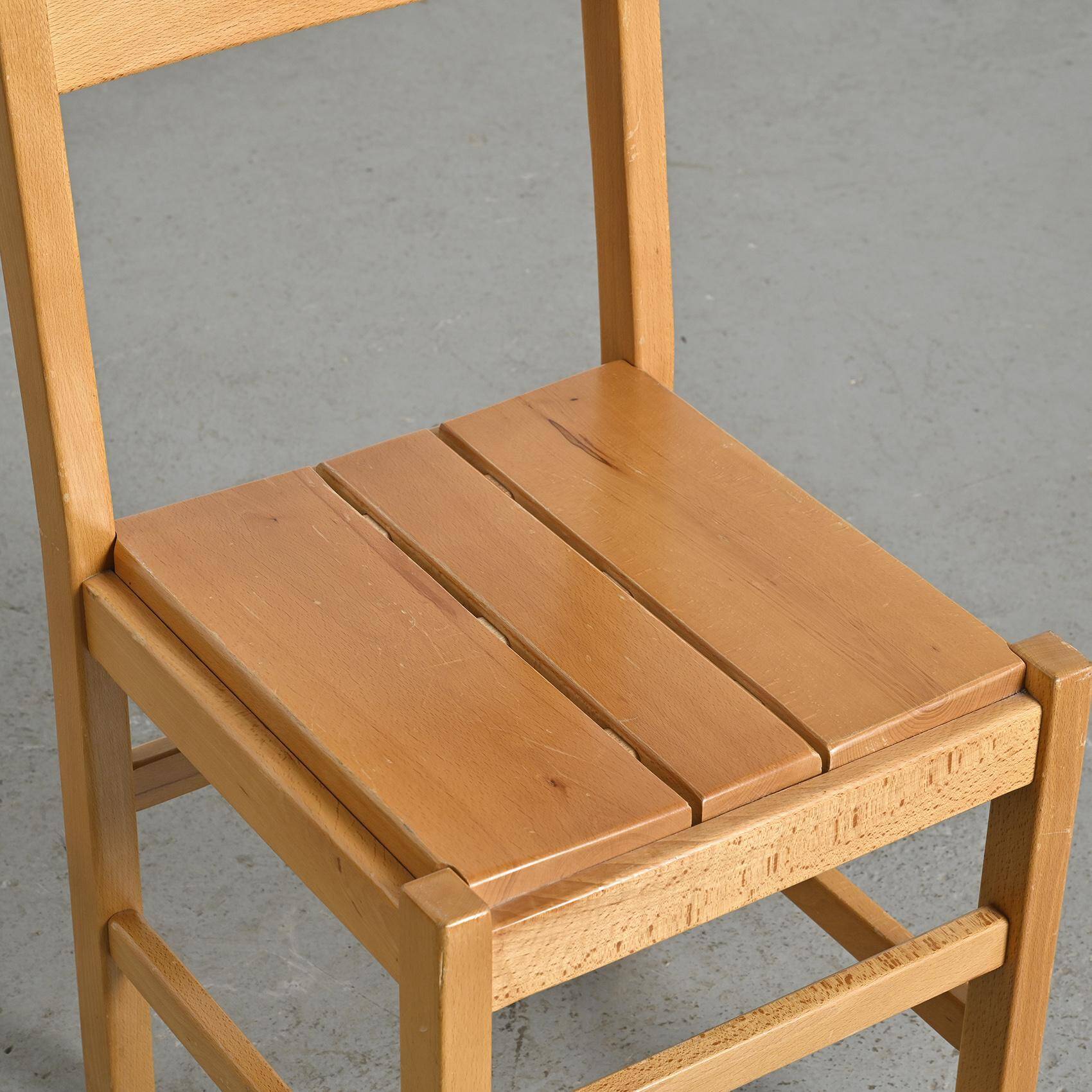 Solid pine chairs, La Cascade Residence, Les Arcs 1600, 1970