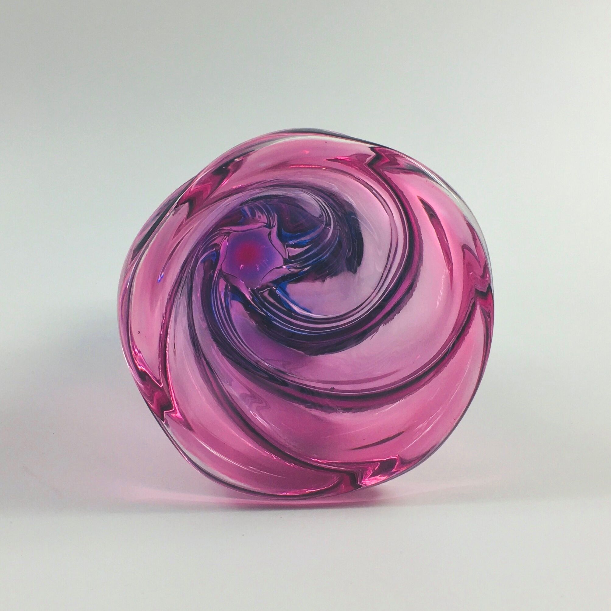 Mid-century twisted Murano glass vase
