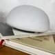 Vintage wall-mounted ceiling light, frosted white glass, half-moon shape, 20 cm.