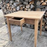 Renovated wooden farmhouse table