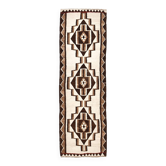 3x9 Brown Cream Turkish Kilim Runner Rug