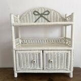 80s rattan shelf