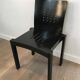 Set of 6 black wooden chairs