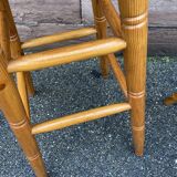 2 vintage Scandinavian bar stools in mountain style