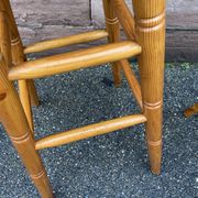 2 tabourets de bar scandinave vintage Pin Sapin style Montagne