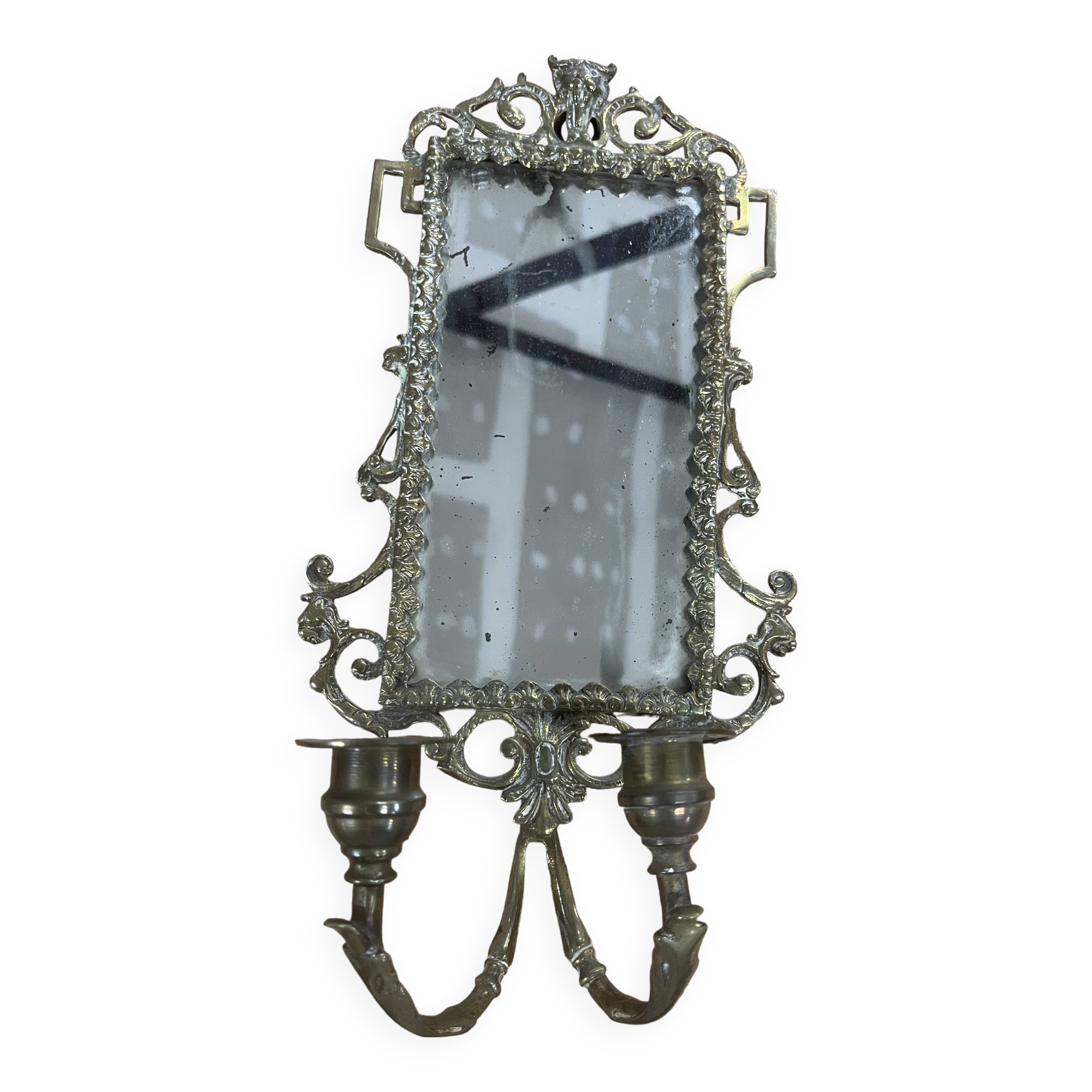 Napoleon III wall mirror with 2 bronze holders