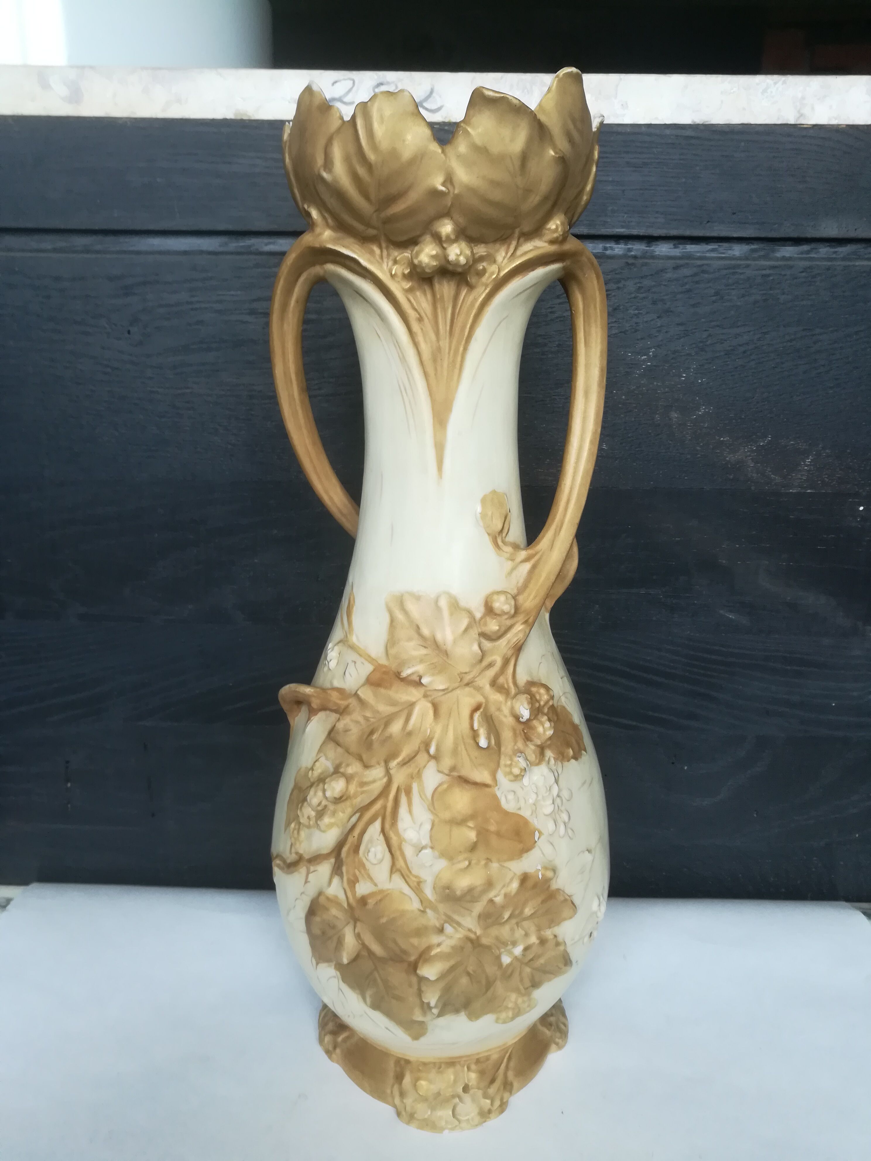 Royal Dux art nouveau porcelain vase