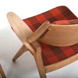 Early Pair CH-28 Oak Easychairs by Hans J. Wegner