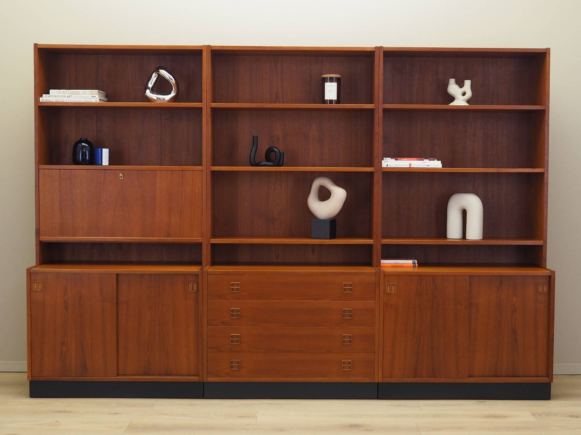 Set of three teak bookcases, Danish design, 1960s, made in Denmark