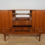 Mid-Century Teak High Sideboard, Denmark, 1960s