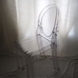 Pair of stackable chairs Victoria Ghost by Philippe Starck, Kartell