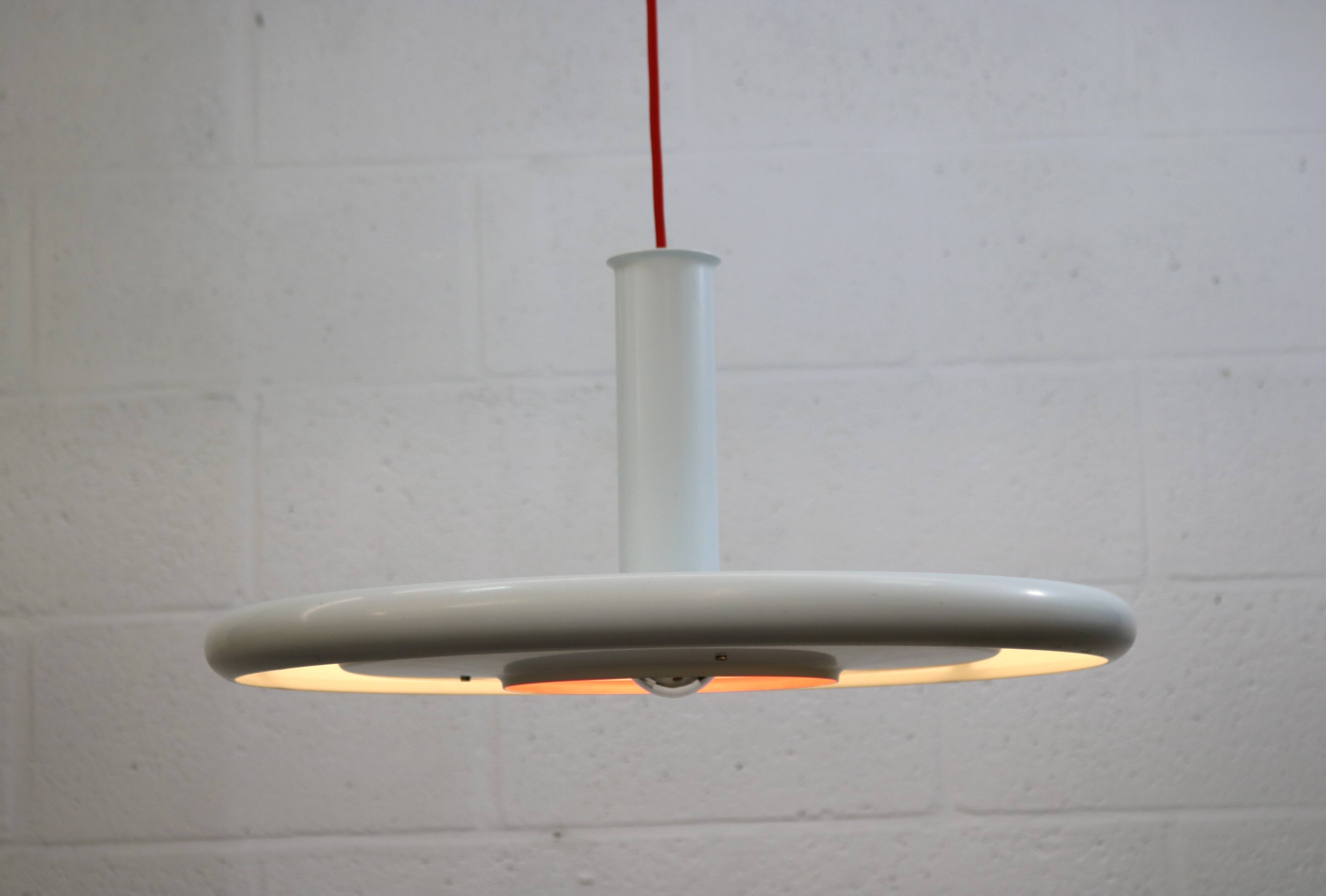 White XL Fog & Morup Optima Pendant Lamp: Hans Due Design, Denmark 1970s