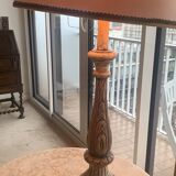 large Venetian style spruce wood lamp