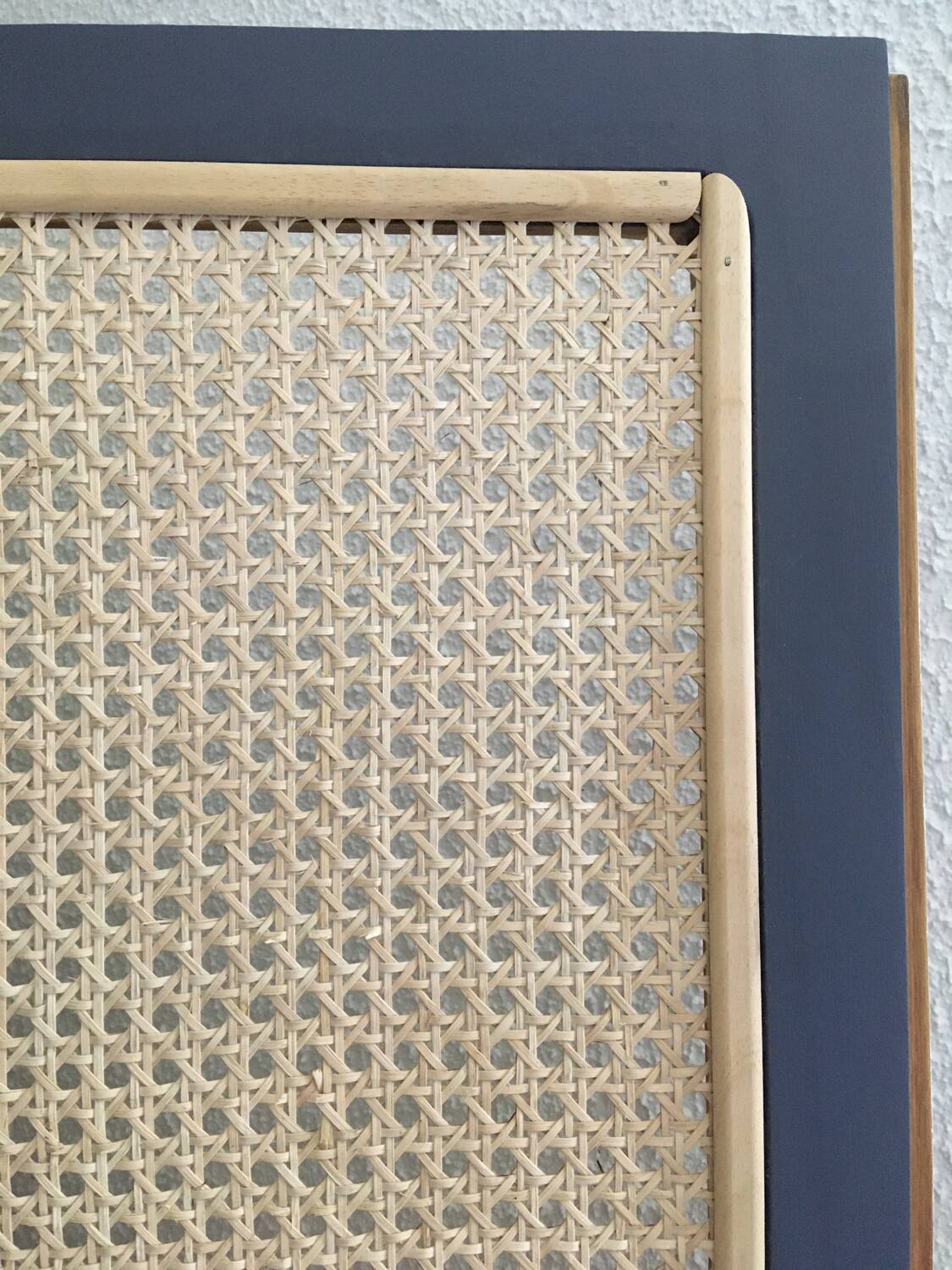 Wood and rattan dresser