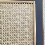 Wood and rattan dresser