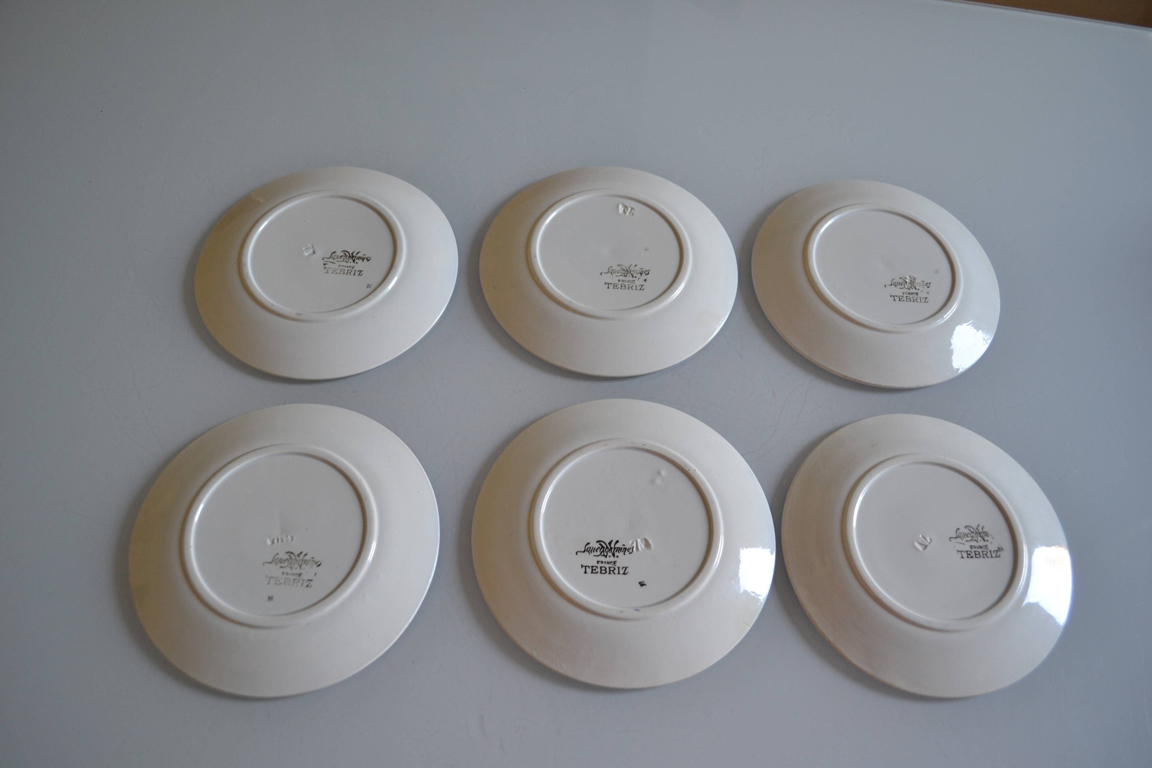 Sarreguemines Tabriz Set of 6 dessert plates