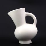 White ceramic pitcher by André Baud, Vallauris 1960s