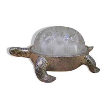 Tortue pique-fleurs vintage