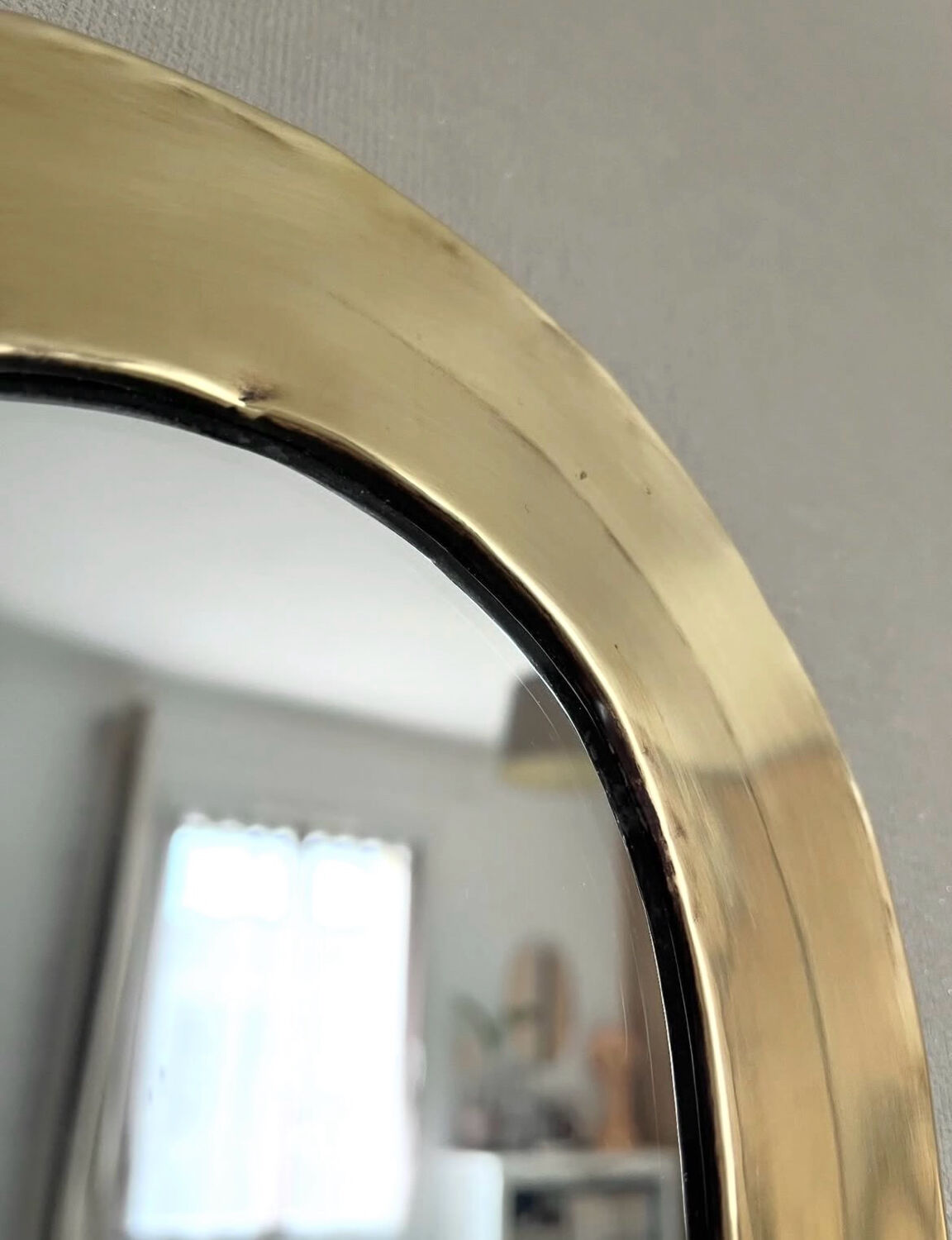 Vintage brass mirror