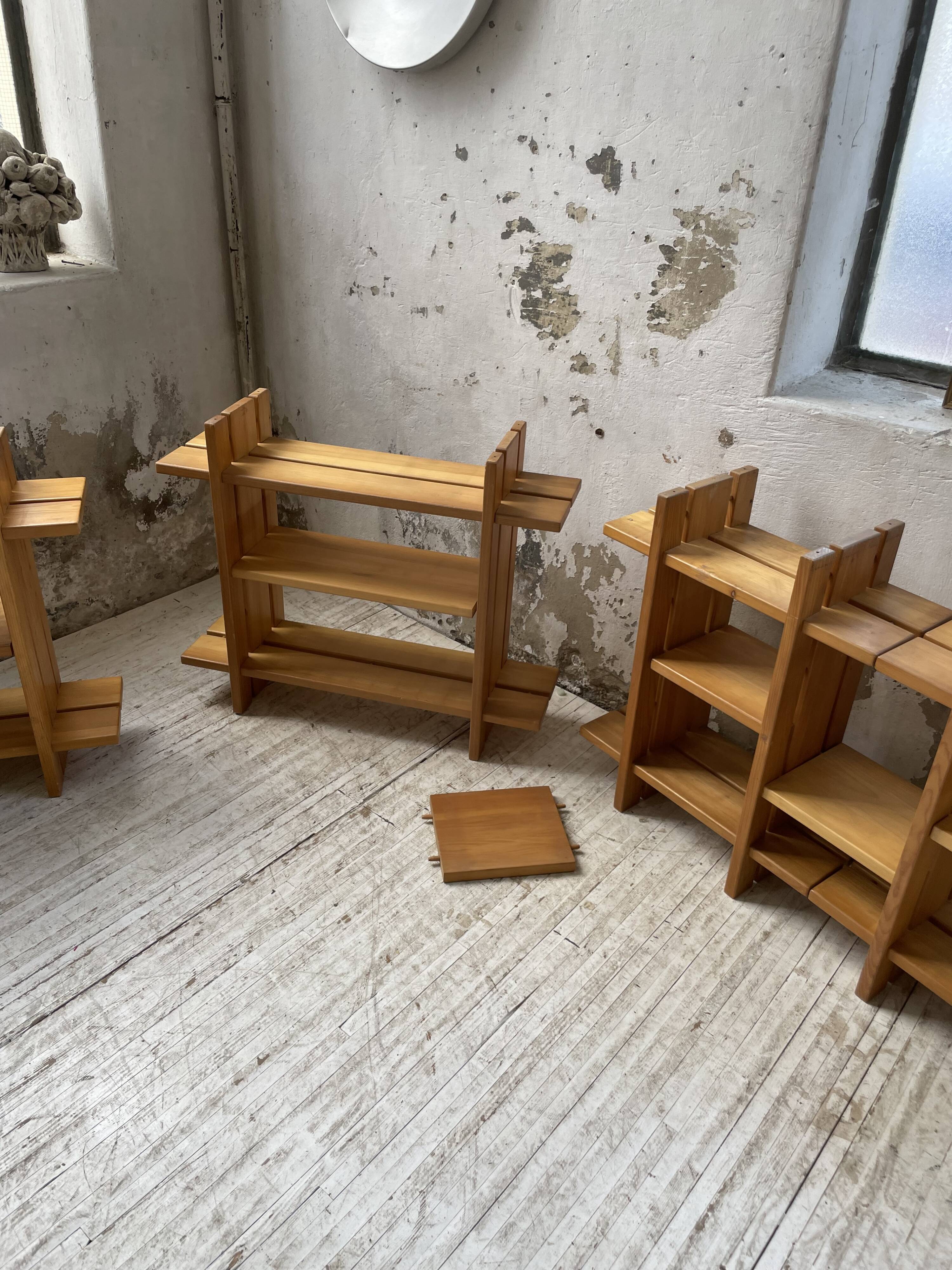4 solid elm shelves Maison Regain