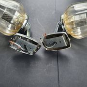 Pair of vintage chrome wall sconces