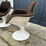 Pair of Orbit Herman Miller corca armchairs 1970