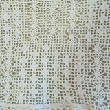 White cotton placemat and handmade lace
