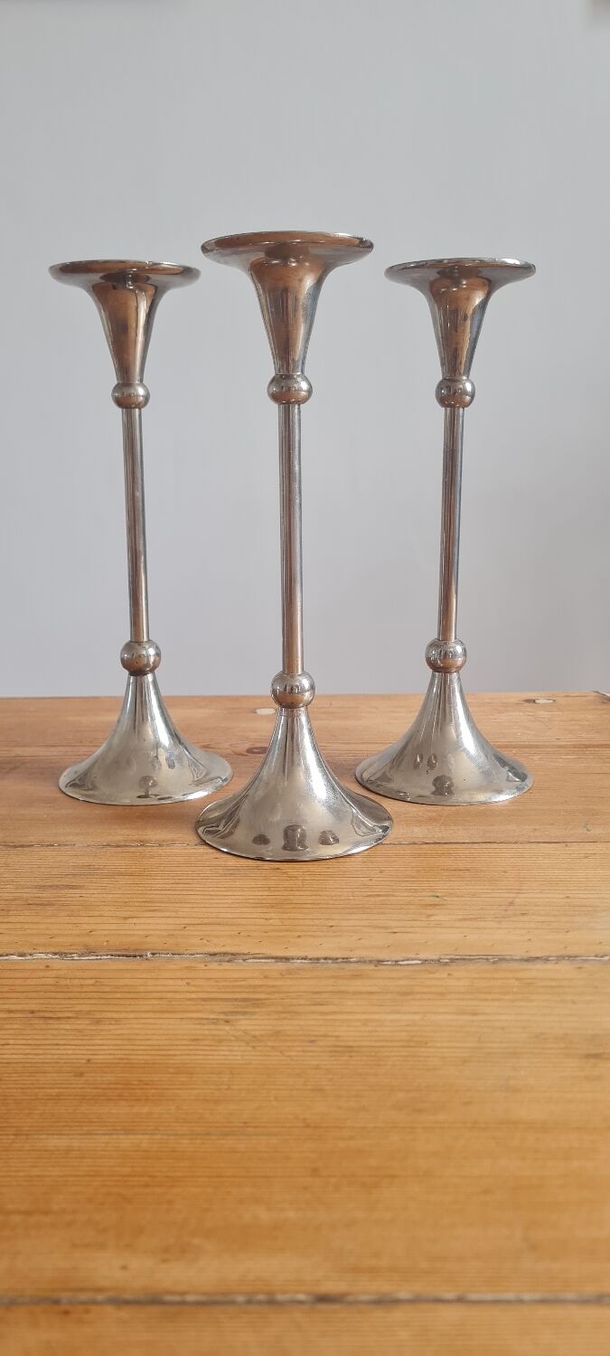 Set of 3 Scandinavian candle holders