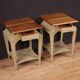 Paire de tables de chevet design peintes des années 80