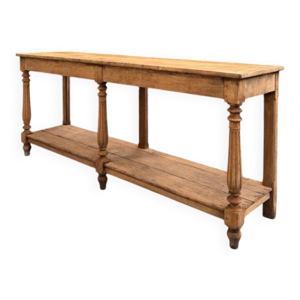 console en chêne début